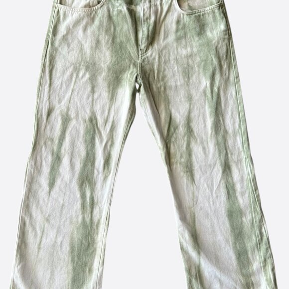 Louis Vuitton Green & White Tie-Dye Jeans - Picture 1 of 5